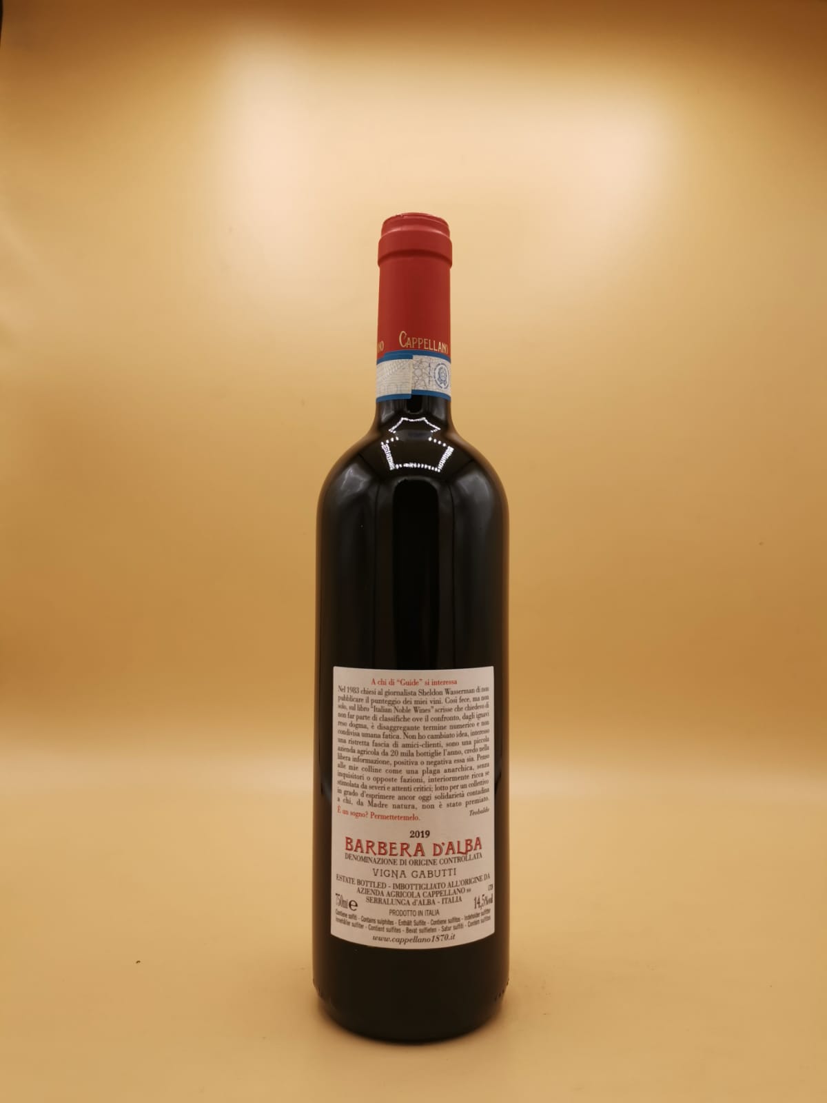 Barbera d'Alba Gabutti 2019 Cappellano