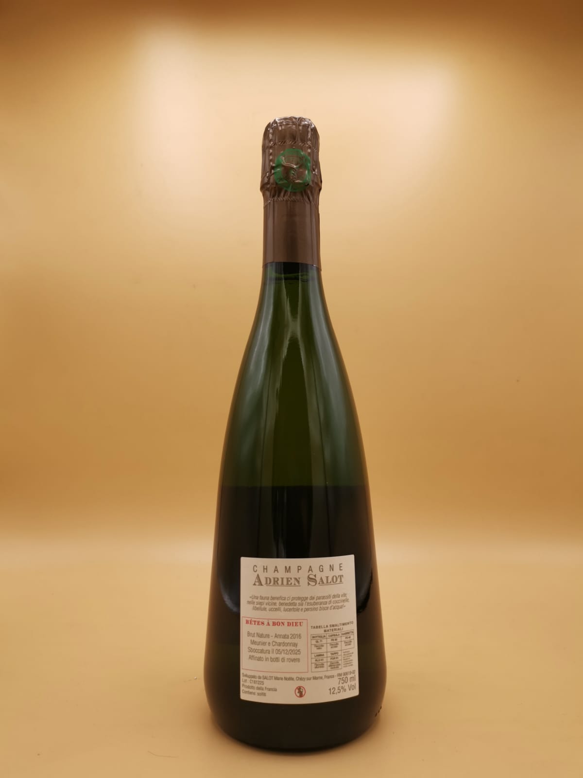 Champagne Bètes a bon Dieu Non Dosè Adrien Salot