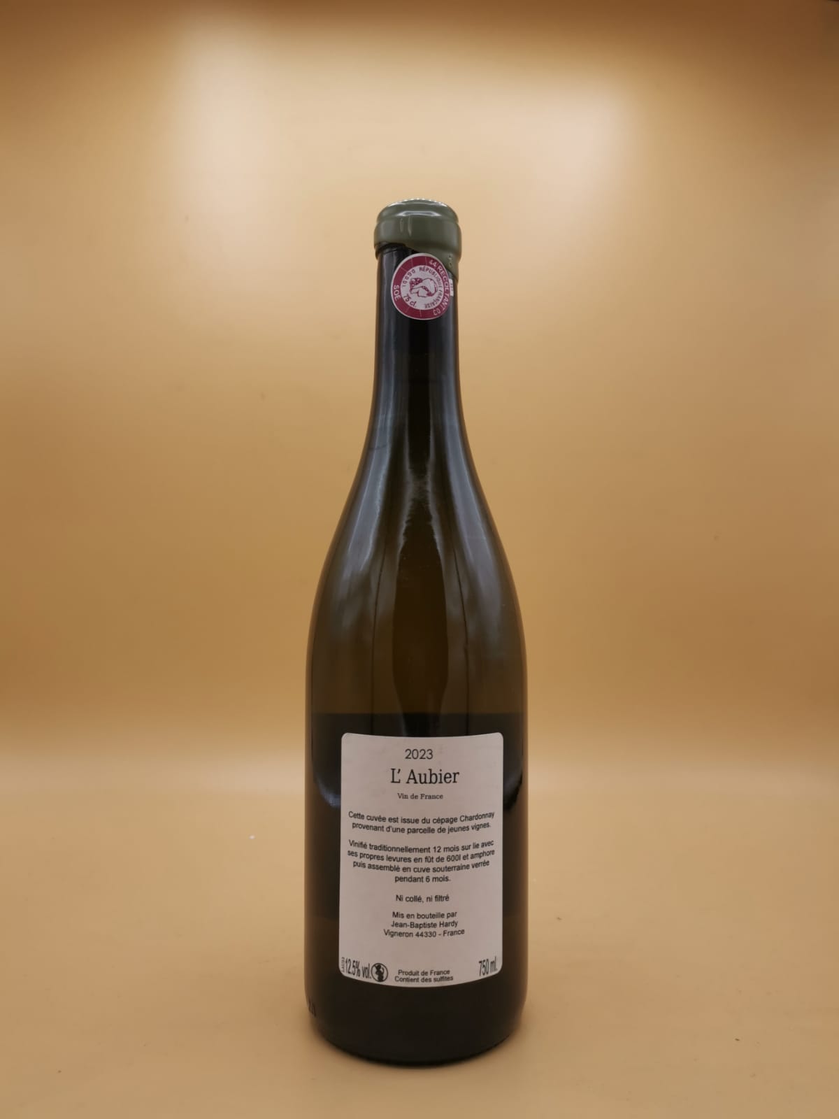 Vin de France Chardonnay L'Aubier 2023 Domaine Jean Baptiste Hardy