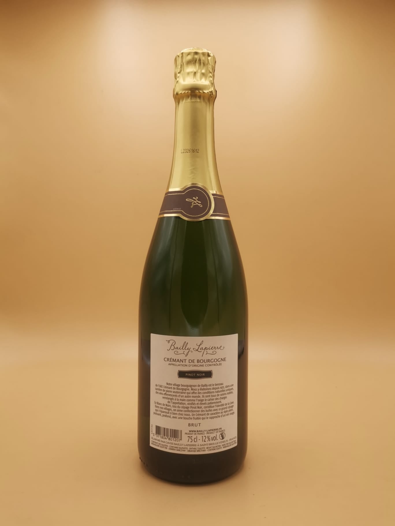 Cremant de Bourgogne Brut Bailly Lapierre | Vin et Alchimie