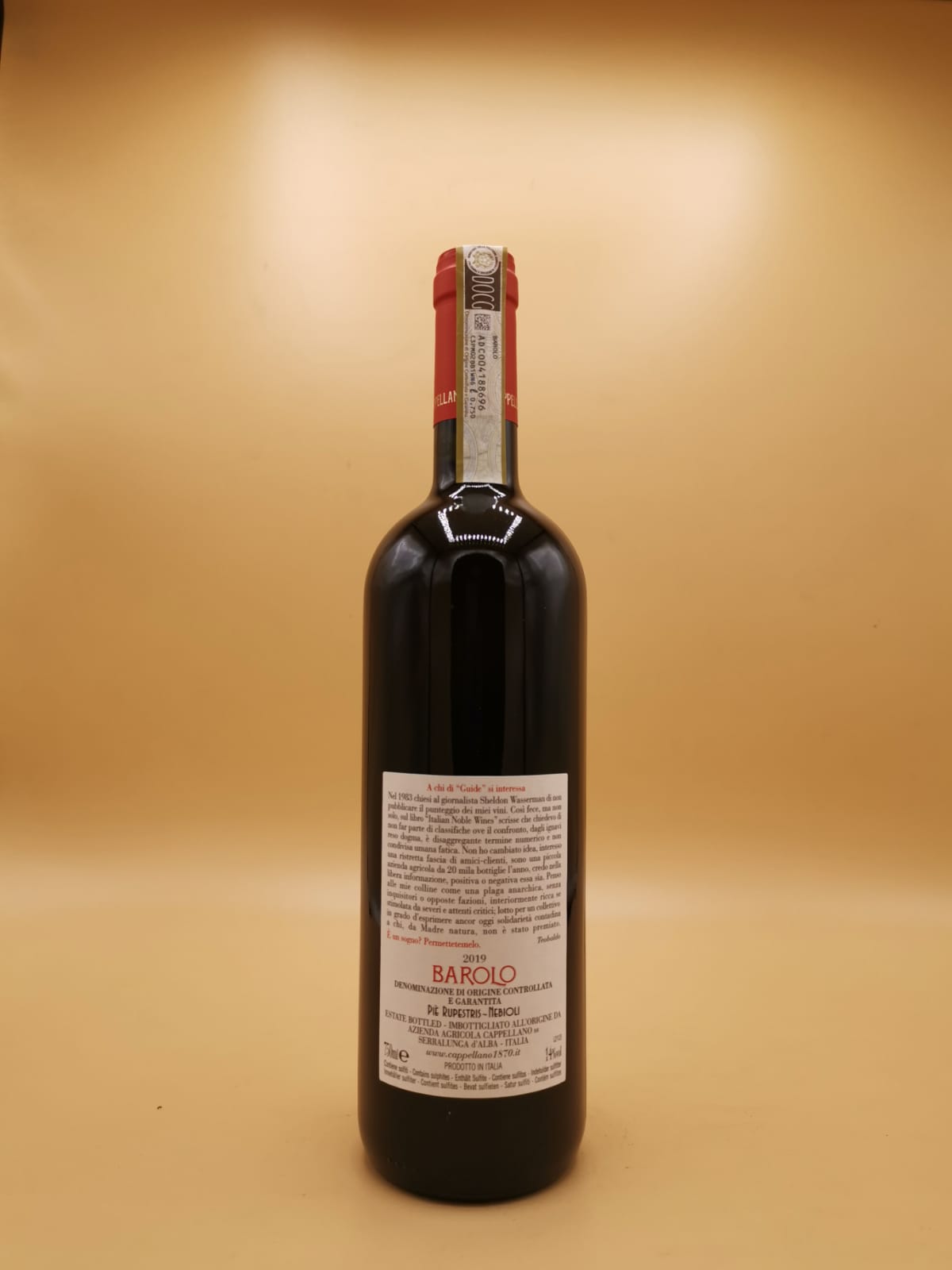 Barolo Piè Rupestris 2019 Cappellano