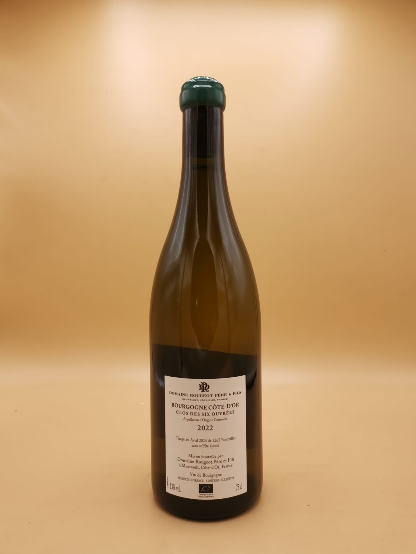 Bourgogne Clos des Six Ouvrees Sans Sulfite Ajouté 2022 Rougeot Père & Fils Blanc