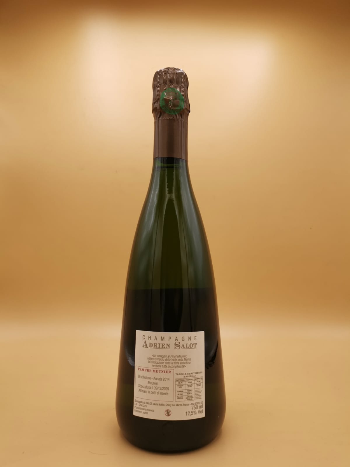 Champagne Pampre Meunier Non Dosè Adrien Salot